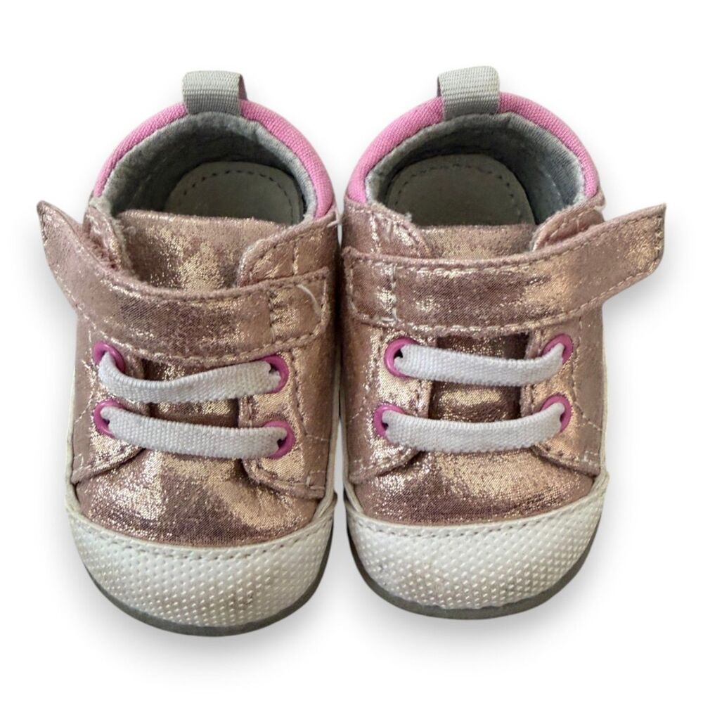 See Kai Run Stevie II First Walker Rose Shimmer Size 3